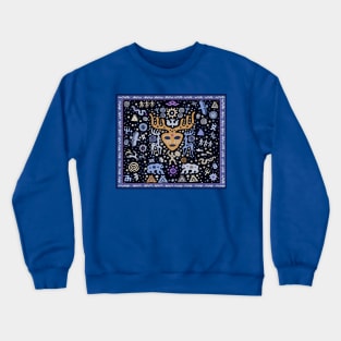 Shaman Magic Deer Ritual Crewneck Sweatshirt